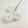 Flores Artificiales con 3 Rosas de Diamante para Pared de Fondo de Boda, Arreglo Floral, Pasillo de Boda, Sala de Estar, Decoración de Hotel, Fotografía al Aire Libre