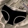 Bragas de algodón para mujer, estilo deportivo japonés, transpirables, de cintura media, para estudiantes, de puro algodón.