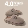 Pantuflas de Algodão Fofas de Ursinho para Casais Outono e Inverno Femininas Internas Externas Casa Antiderrapante Quente Pantuflas de Algodão Pelúcia para Casais
