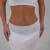 Cadena fina de metal para la cintura, en capas, de chica sexy y caliente, transfronteriza europea y americana, accesorio de cintura con cadena de cuentas de moda
