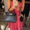 Outlet de Fábrica 2024 Bolso Kelly Piel de Vaca Bolso de Mujer Patrón Lichi Togo Piel de Vaca Hombro Portátil Bolso Platino Bolso de Novia