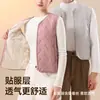 Colete de Lã Masculino Outono e Inverno Yu Zhaolin Colete Externo Espesso com Pelúcia Feminino Colete Térmico à Prova de Vento Colete Pão Masculino
