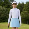 Roupas de Golfe de Verão Pgm Kidsren Seda Gelada Proteção Solar Roupas Íntimas Esportivas Camada de Base para Meninas Roupas de Manga Longa Tops