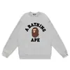 Marca de moda transfronteriza de comercio exterior BAPE sudadera con capucha de punto para hombre, otoño e invierno, manga larga, estampado de letras, holgada, cuello redondo