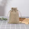 Calças de Linho com Bolso com Aba e Cordão para Venda por Atacado Sacola de Armazenamento com Cordão Sacola para Embalagem de Presente Sacola Pequena de Pano com Cordão Sacola Personalizada para Brinquedos