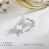 Anel Super Fada Colorido Zircônia Borboleta Anel Feminino Leve Luxo Alto Padrão Aberto Ajustável Nicho Design Anel