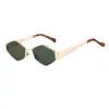 Gafas de Sol Diamantadas con Borde Metálico para Mujer 2025 Nuevo Estilo Europeo y Americano Frances gm Gafas de Sol Estilo Coreano Foto Adelgazantes Sensación de Alta Gama