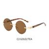 Elegantes Nuevas Gafas de Sol Redondas de Moda para Celebridades de Internet Gafas de Sol para Mujer de Celebridad de Internet Gafas de Sol al por Mayor Gafas de Gama Alta Gafas de Moda