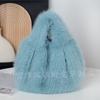 Bolsa de pelúcia de raposa sintética nova para outono e inverno, bolsa transversal de ombro de alta qualidade, bolsa de mão de alto valor