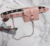 Riñonera con cinturón para mujer, mini bolso pequeño personalizado con cadena, decorativa, fina, con sello de cintura, moderna, a la moda