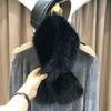 Cachecol com Gola de Pelo feminino doce princesa quente coreano imitação de pele de coelho Rex cachecol cor sólida