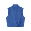 Estilos transfronterizos europeos y americanos, nuevos tops de verano para mujer europeos y americanos, moda callejera plisada transfronteriza