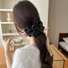 Presilha banana versátil para primavera e verão, suave e elegante, presilha de garra grande para cabelos grossos, presilha horizontal para coques na nuca, acessório de cabelo