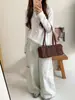 Bolsa Boston minimalista de nailon estilo coreano 2026, bolso de hombro ligero casual para el día a día, bolsa de gran capacidad para debajo del brazo