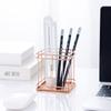Ins Estilo nórdico ouro rosa ferro criativo caneta titular maquiagem pincel cosméticos armazenamento escritório desktop delineador sobrancelha caneta