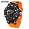 Reloj Sanda Juvenil de Aspecto Elegante Personalizado Tres Dimensiones Doble Pantalla Deportivo Electrónico Snooze Resistente al Agua Venta al por Mayor
