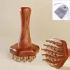 Escova Meridian de Latão para Massagear o Abdômen, Adequada para Massagem Corporal Completa, Escova Meridian Abdominal, Pente de Massagem Meridian para Raspagem da Cabeça