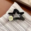 Pinza de Garra con Pentagrama Etiqueta Dorada para Mujer 2025 Nuevo Pinza para el Cabello de Gama Alta Cola de Caballo Alta Parte Posterior de la Cabeza Recogido Pinza de Tiburón Accesorio para el Cabello