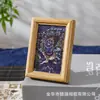 Adesivo de geladeira 6*9 magnético com núcleo de imagem moldura de foto folha de ouro display de mesa uso duplo tira longa moldura de foto pequena de madeira sem perfuração moldura de 3 polegadas