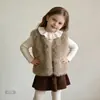 Abrigo Peludo Infantil, Chaqueta Gruesa de Piel Sintética para Niños, Abrigo Grueso Versátil de Otoño e Invierno Nuevo Elegante a la Moda para Bebés Niñas