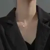 Colar Letra M Simples Elegante Acessível Luxo Normcore Feminino Design de Nicho Corrente da Clavícula Nova Joia do Instagram