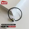 Goma para el Cabello Minimalista Estilo Coreano Cuerda para el Cabello Dorada Plateada Perla Cola de Caballo Celebridad de Internet Banda de Goma Alta Elástica Accesorios para el Cabello