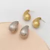 Novos Brincos Transfronteiriços Estilo Francês Leve Luxo Retrô Geométricos Listrados Vazados Moda Versátil Joia de Orelha Feminina Atacado