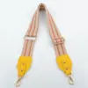 Nuevo colorido tejido ancho a rayas estampado correa ancha para el hombro estilo étnico bandolera femenina estilo coreano versátil un solo hombro chica estilo occidental