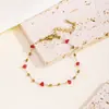 Europa y Estados Unidos moda transfronteriza de alta gama acero inoxidable incrustado rojo amor circonita traje de collar joyería creativa de nicho para mujer