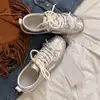 Tênis Casuais Planos com Salto Escondido Cor Prata para Treinamento Alemão para Mulheres 2026 Novo Primavera e Verão Tênis Versáteis Sapatos de Board Gump Shoes
