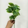 Colgante de Pared de Planta Artificial de 5 Ramas, Pequeño Ramillete de Plantas Verdes de 7 Ramas, Hojas de Potos, Decoración de Pared para Interiores, Plantas Verdes Falsas