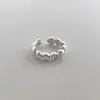 Anel Estrela Cravejado com Diamantes em Prata Esterlina S925 para Mulheres, Ajustável, Estilo Nicho de Alto Padrão, Luxo Leve, Anel Versátil para o Dedo Indicador