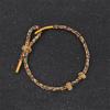 Nuevo Estilo Simple Tejido a Mano Nudo de Sagitario Cuerda de Mano Semiterminada Delgada Colgante Portátil Oro Duro Pareja Pulsera de Cuerda Roja