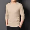Suéter Casual de Moda Puyuan para Hombre Cuello Redondo Otoño Invierno Anti-Pilling Suave Cálido Prendas de Punto para Hombre Superior Ligero Negocio