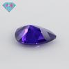 Gema Huagang en forma de pera, circonita azul violeta intenso, piedra desnuda, forma de gota, gema de color azul violeta intenso, circonita artificial al por mayor