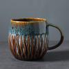 Taza de cerámica transfronteriza de gran capacidad de 600 ml, taza para beber, taza de desayuno de alto valor de color, taza de café de gres hecha a mano