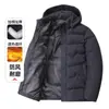 Jaqueta de Algodão Masculina para Negócios e Casual de Meia-Idade e Idosos Inverno 2025 Casaco Casual Novo Estilo Roupas de Algodão Grossas de Comprimento Médio