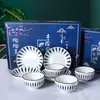 Juego de Vajilla Cerámica Japonesa Tazón y Palillos Pintados a Mano Porcelana Azul y Blanca Tazones de Arroz Evento de Apertura Caja de Regalo Trébol