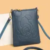 Bolsa Transversal Mini Color Sólida Elegante Tendência para Mulheres Novo Modelo 2025 Porta-Moedas para Celular Bolsa de Ombro Feminina