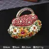 Metal Explosivo Qibao Artesanía Ardiente Joyero de Esmalte Chino Decoración Creativa para el Hogar Bolsa Cesta de Flores Adornos Pequeños