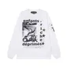 Melancolía Rico Segunda Generación Erd Boceto Graffiti Transfronterizo Nueva Moda Urbana Marca Casual Holgada Camiseta de Manga Larga con Estampado para Otoño