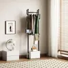 Perchero Vertical de Lujo Ligero Perchero Móvil para Interiores Colocación en Esquina de Dormitorio Ropa Estantes de Almacenamiento para el Hogar