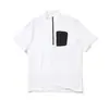 Camiseta outdoor unisex de manga corta con cremallera media y cuello alto, confección 3D, bolsillos sellados 12863