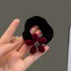 Diadema elástica ancha de otoño e invierno con diseño floral para mujer, alta elasticidad y durabilidad, adecuada para coletas y peinados de moño