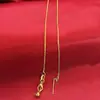 Cadena de Ola de Agua Chapada en Oro Vietnamita, Cadena Lisa, Collar para Mujer, Cadena Hueso de Serpiente, Cadena de Caja Chapada en Oro de Latón, Cadena Chopard, Apilable