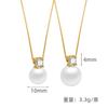 Set de Collar y Aretes de Plata Esterlina S925 Princesa Cuatro Garras Diamante Moda para Mujer Simple Perla Sintética Aretes de Alta Gama