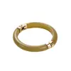 B3524 Pulseira de Resina Gradiente Artística Vintage Nova Transfronteiriça para Mulheres, Pulseira Redonda de Resina Geométrica Personalizada Estilo Ins
