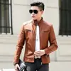 WSH838A Nueva Chaqueta de Cuero para Hombre con Forro de Felpa, Moderna y Versátil, Estilo Coreano, Casual, Elegante para Otoño e Invierno