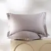 Funda de almohada de algodón puro de alta densidad, 100 hilos, con bordes anchos, funda de almohada de satén de algodón de fibra larga de lujo ligero, funda de almohada 100% algodón, pieza individual