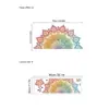 Adesivos de Parede Flor de Mandala Colorida Transfronteiriços para Paredes de Fundo de Quarto e Sala de Estar, Murais de Decoração de Arte para Casa, PVC Autoadesivo